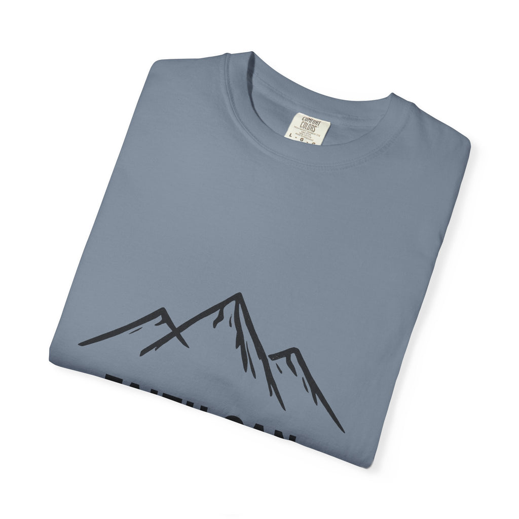 Faith Can Move Mountains T-Shirt — Inspirational Mountain Graphic Tee