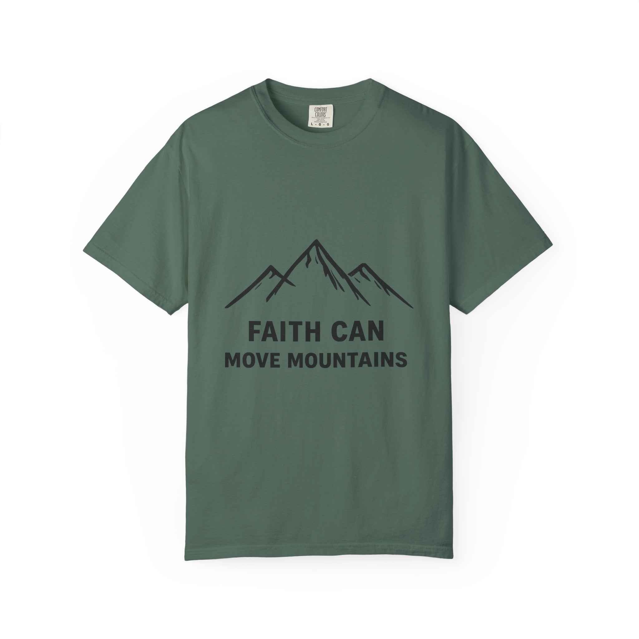 Faith Can Move Mountains T-Shirt — Inspirational Mountain Graphic Tee