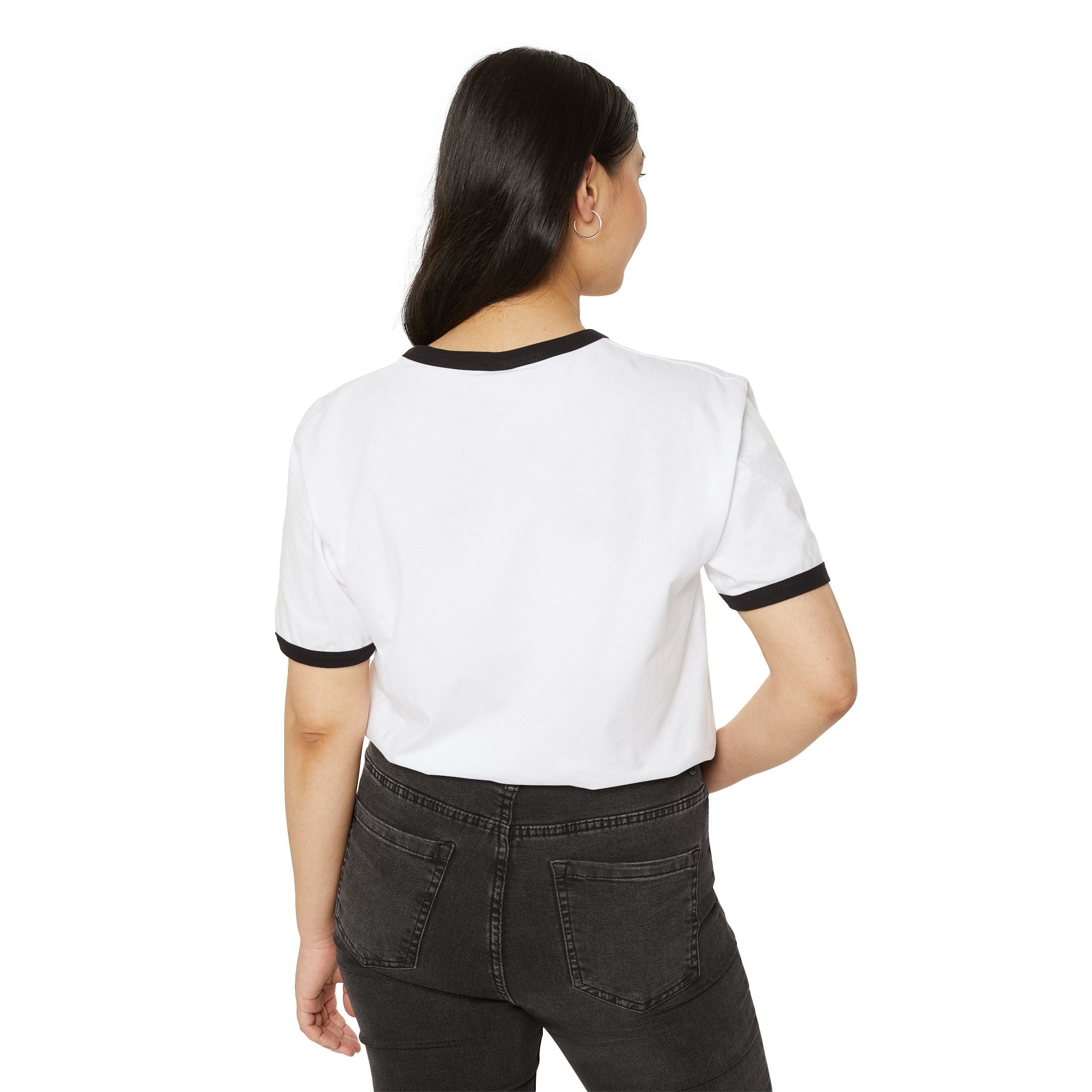 Actions Over Excuses Ringer T‑Shirt — Minimal Motivational Tee