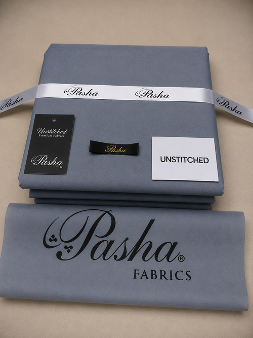 Pasha Fabrics Men's Premium Unstitched Suit STEEL GRAY